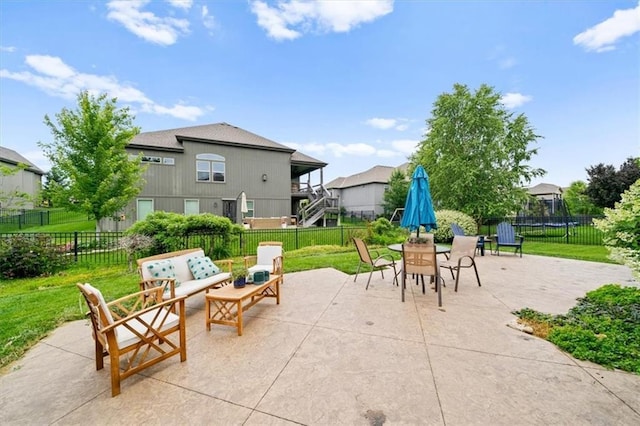 17208 W 198th St, Spring Hill, KS 66083 - view of patio / terrace featuring an outdoor living space