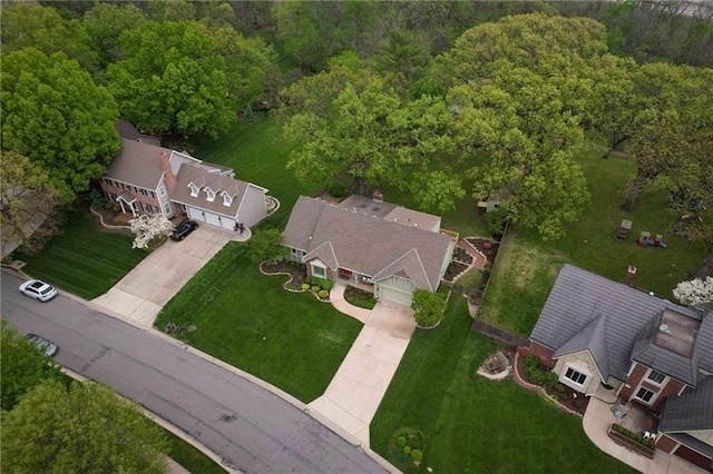 10775 Larsen St, Overland Park, KS 66210 - aerial view of property's location with a heavily wooded area