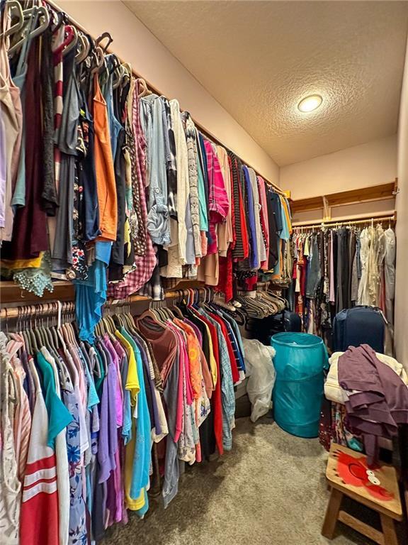 5260 SE Fox Run Rd, Lathrop, MO 64465 - spacious closet with carpet floors