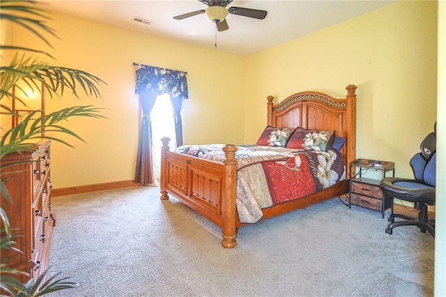 5260 SE Fox Run Rd, Lathrop, MO 64465 - carpeted bedroom featuring ceiling fan