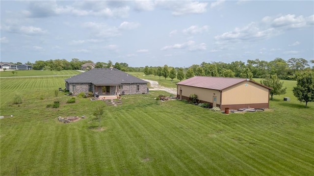5260 SE Fox Run Rd, Lathrop, MO 64465 - view of grassy yard with a rural view and an outdoor structure