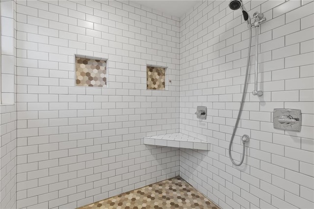 13807 W 47th Ter, Shawnee, KS 66216 - full bathroom featuring a tile shower and tile walls