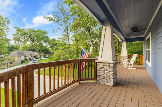 13807 W 47th Ter, Shawnee, KS 66216 - porch featuring a ceiling fan