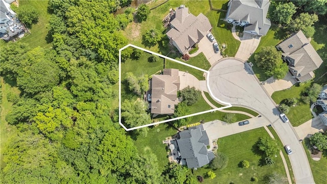 7208 Oakview St, Shawnee, KS 66216 - aerial view of residential area featuring property parcel outlined
