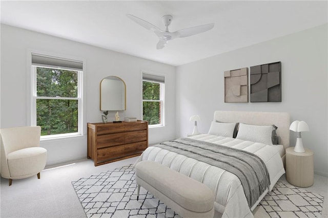 1810 S 98th St, Edwardsville, KS 66111 - bedroom with light carpet and ceiling fan