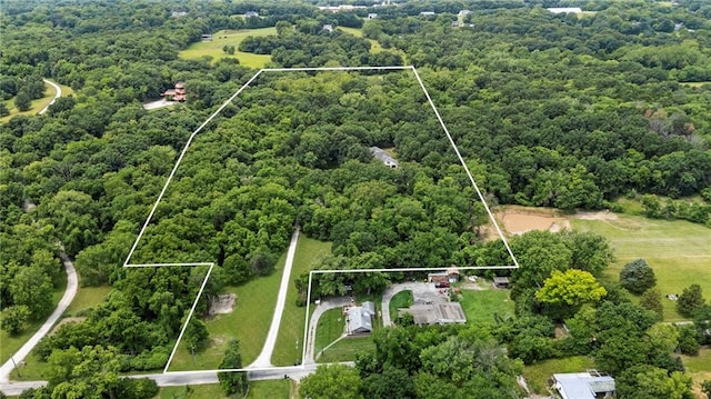 1810 S 98th St, Edwardsville, KS 66111 - aerial view of property and surrounding area with property parcel outlined