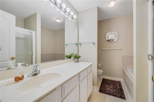 3222 SW Shadow Brook Dr, Blue Springs, MO 64015 - bathroom with vanity, a bath, and tile patterned flooring