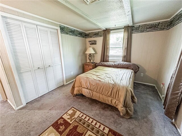 15157 Bass Cove Rd, Gravois Mills, MO 65037 - carpeted bedroom featuring a closet and baseboards