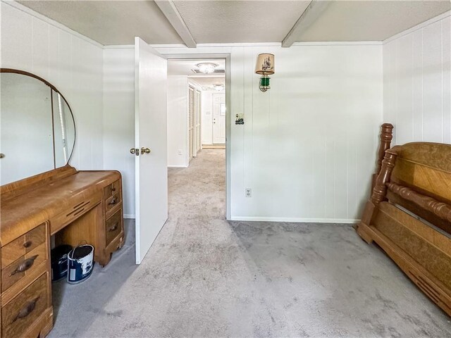15157 Bass Cove Rd, Gravois Mills, MO 65037 - carpeted bedroom featuring beam ceiling and baseboards