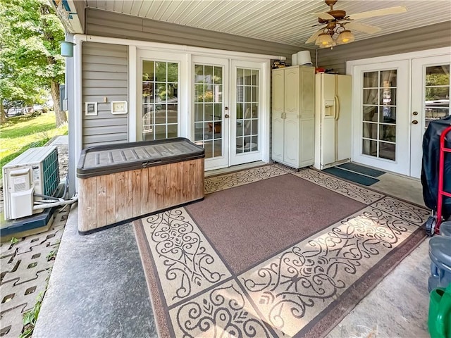 15157 Bass Cove Rd, Gravois Mills, MO 65037 - view of patio with french doors and ceiling fan