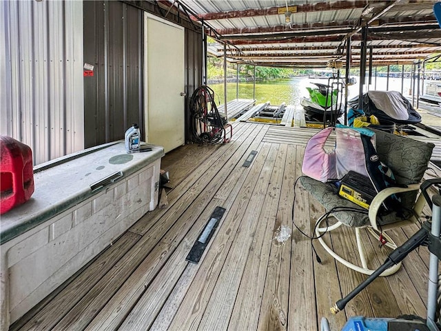 15157 Bass Cove Rd, Gravois Mills, MO 65037 - dock featuring boat lift