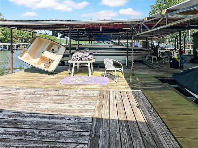 15157 Bass Cove Rd, Gravois Mills, MO 65037 - dock with boat lift and a water view