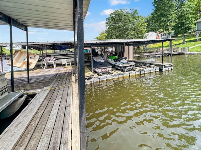15157 Bass Cove Rd, Gravois Mills, MO 65037 - dock area with boat lift and a water view