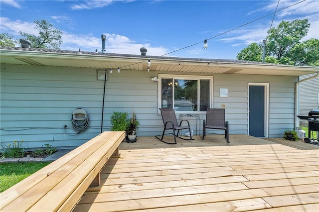 7316 E 109th St, Kansas City, MO 64134 - wooden deck with area for grilling