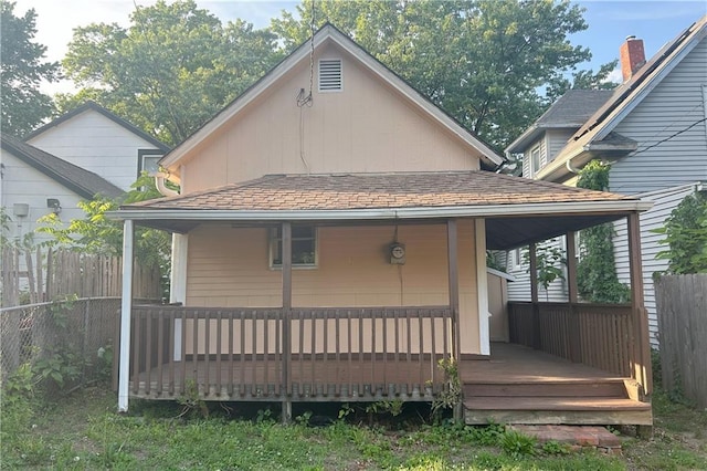 903 Osage St, Leavenworth, KS 66048 - back of house with roof with shingles