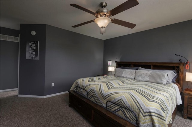 130 SW 95th Rd, Warrensburg, MO 64093 - bedroom featuring carpet flooring, baseboards, and a ceiling fan