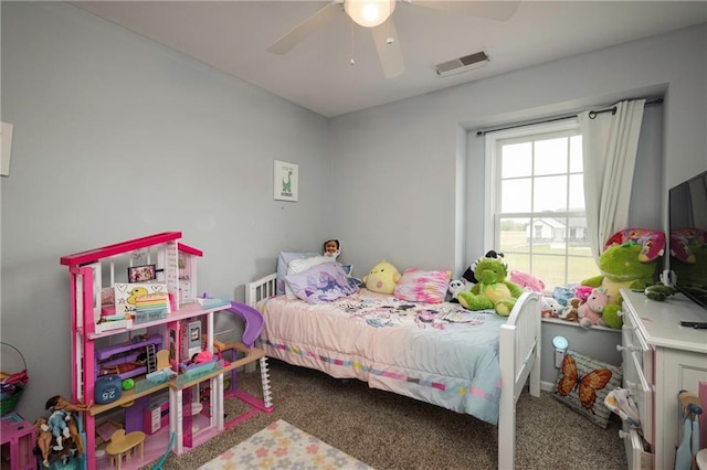 130 SW 95th Rd, Warrensburg, MO 64093 - bedroom with carpet floors and a ceiling fan
