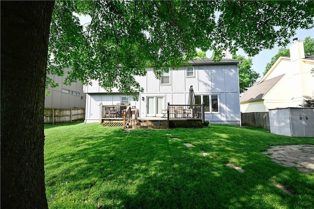 17586 W 112th St, Olathe, KS 66061 - rear view of property with a deck