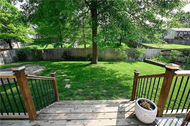 17586 W 112th St, Olathe, KS 66061 - view of yard featuring a wooden deck