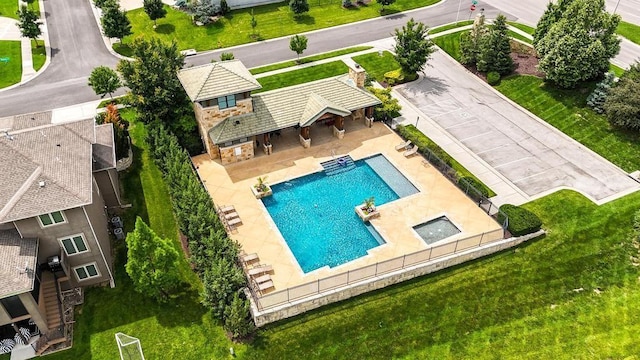 16005 Melrose St, Overland Park, KS 66221 - aerial view of a pool area