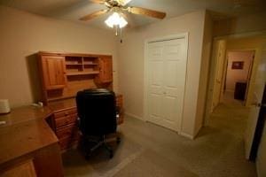 814 Clancy Ct, Raymore, MO 64083 - home office with ceiling fan