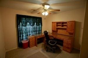 814 Clancy Ct, Raymore, MO 64083 - office space with a ceiling fan