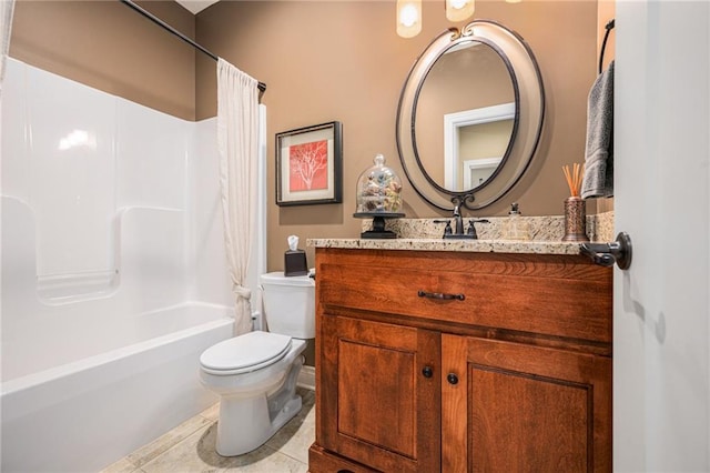 11408 NE 113th Ter, Liberty, MO 64068 - full bathroom with vanity, tile patterned floors, and shower / bathtub combination with curtain