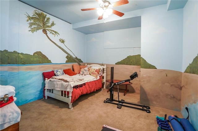 309 E 126th St, Kansas City, MO 64145 - bedroom featuring carpet flooring and a ceiling fan