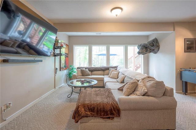 309 E 126th St, Kansas City, MO 64145 - carpeted living area with baseboards