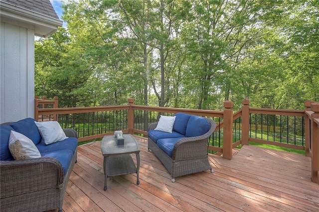 309 E 126th St, Kansas City, MO 64145 - deck with an outdoor living space