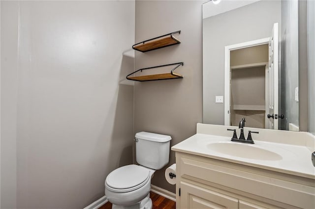 13701 W 149th St, Olathe, KS 66062 - half bath with vanity and wood finished floors