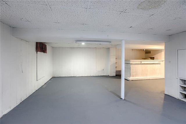 4430 E 107th Ter, Kansas City, MO 64137 - finished below grade area with wooden walls