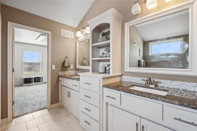1220 Kingsland Cir, Raymore, MO 64083 - full bath with vaulted ceiling and vanity