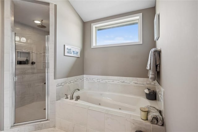 1220 Kingsland Cir, Raymore, MO 64083 - full bathroom featuring a shower stall and a whirlpool tub