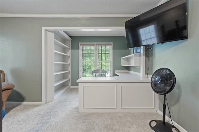 14105 W 115th St, Olathe, KS 66062 - office with ornamental molding, carpet, and baseboards