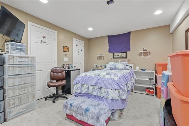 14105 W 115th St, Olathe, KS 66062 - bedroom with carpet flooring and recessed lighting