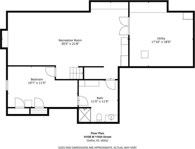 14105 W 115th St, Olathe, KS 66062 - floor plan / room layout