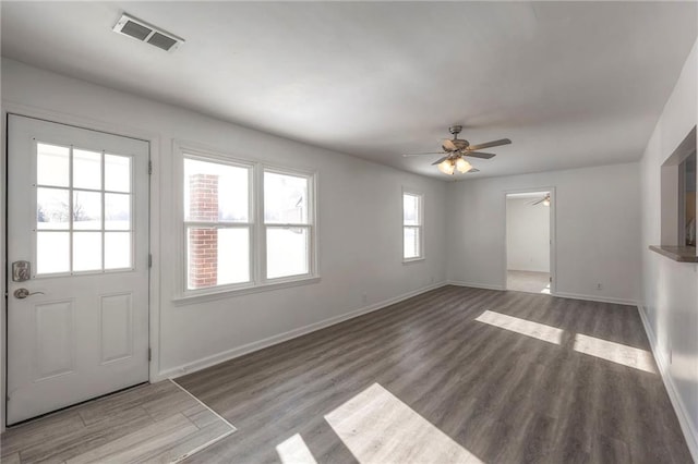 1129 US Highway 50, Centerview, MO 64019 - entryway featuring ceiling fan and wood finished floors