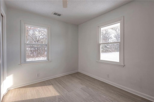 1129 US Highway 50, Centerview, MO 64019 - unfurnished room with plenty of natural light, wood finished floors, and a textured ceiling