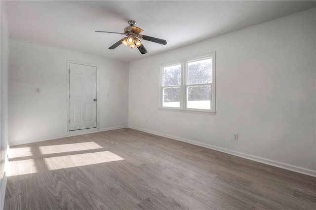 1129 US Highway 50, Centerview, MO 64019 - spare room with light wood-type flooring and ceiling fan