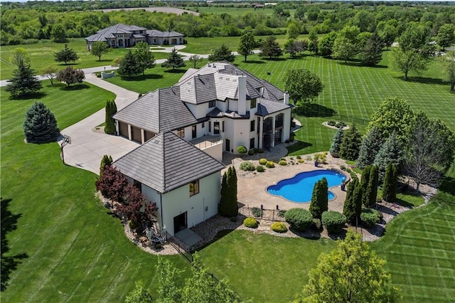 20711 Benson St, Bucyrus, KS 66013 - view of subject property with a pool