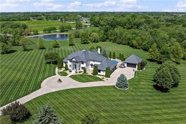 20711 Benson St, Bucyrus, KS 66013 - view from above of property with a large body of water