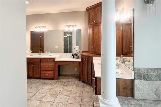 20711 Benson St, Bucyrus, KS 66013 - bathroom featuring vanity and decorative columns