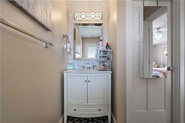 20711 Benson St, Bucyrus, KS 66013 - bathroom featuring vanity and baseboards