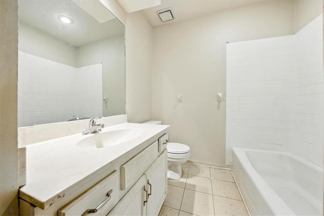 11431 Reeder St, Overland Park, KS 66210 - full bath with vanity, toilet, tile patterned flooring, and baseboards