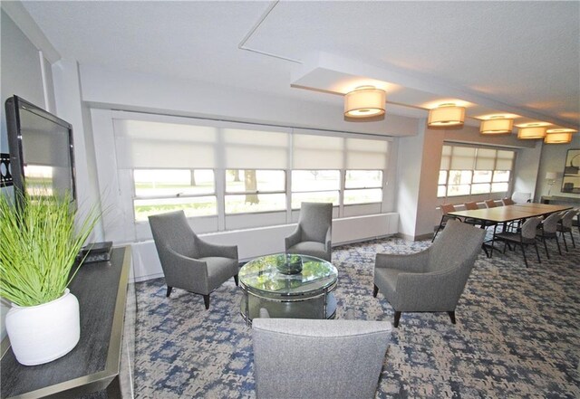 333 W Meyer Blvd Unit 414, Kansas City, MO 64113 - carpeted living room featuring baseboards