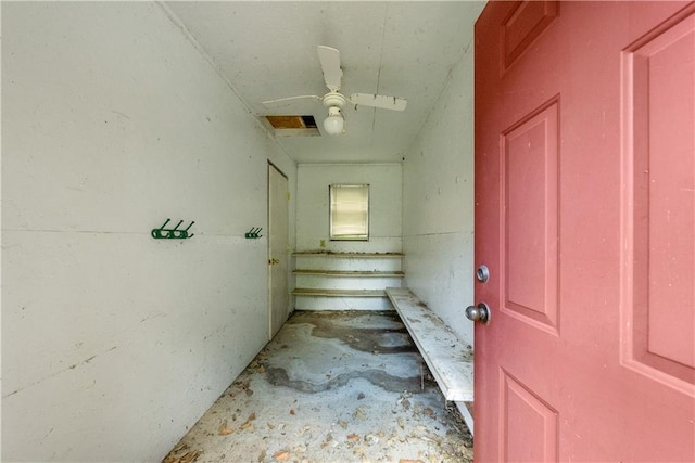 5322 SE Riverside Ter, Saint Joseph, MO 64507 - staircase featuring concrete floors
