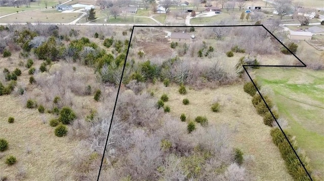 26696 235th St, Mclouth, KS 66054 - aerial view of sparsely populated area with property boundaries highlighted