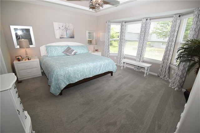 2015 Creek View Ln, Raymore, MO 64083 - carpeted bedroom with multiple windows and ceiling fan