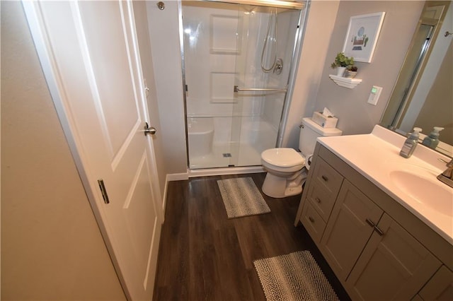 2015 Creek View Ln, Raymore, MO 64083 - full bath featuring wood finished floors, a stall shower, and vanity